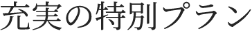 充実の特別プラン